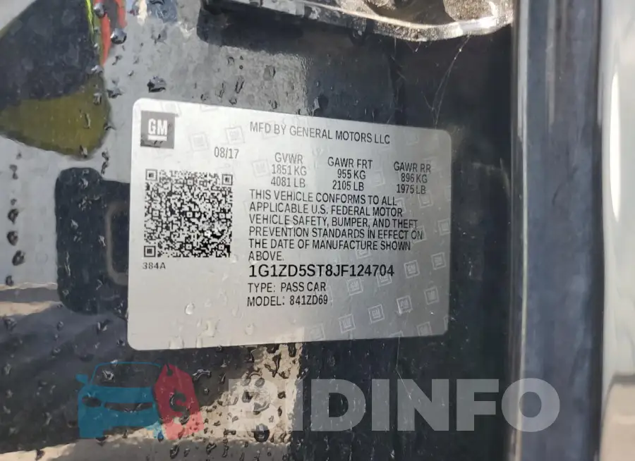 1G1ZD5ST8JF124704 Photo# 12