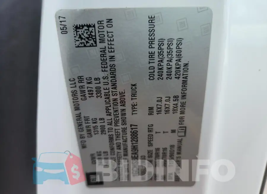 1GCHSBEA9H1288617 Photo# 13