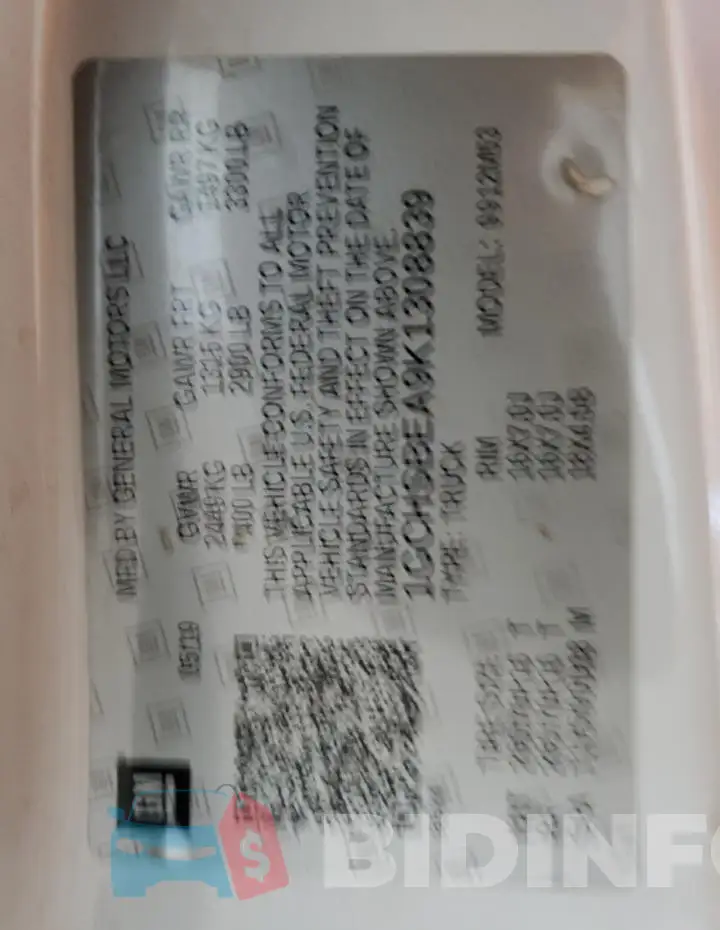 1GCHSBEA9K1308839 Photo# 13