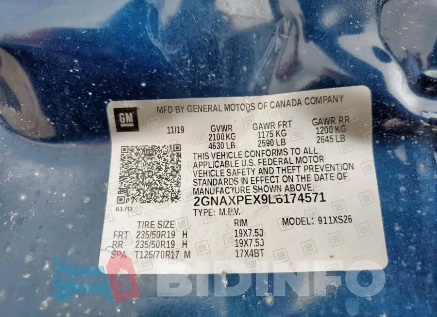 2GNAXPEX9L6174571 Photo# 14