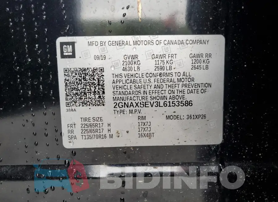 2GNAXSEV3L6153586 Photo# 13