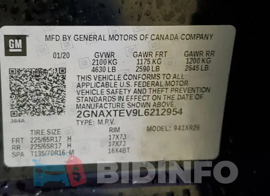 2GNAXTEV9L6212954 Photo# 13