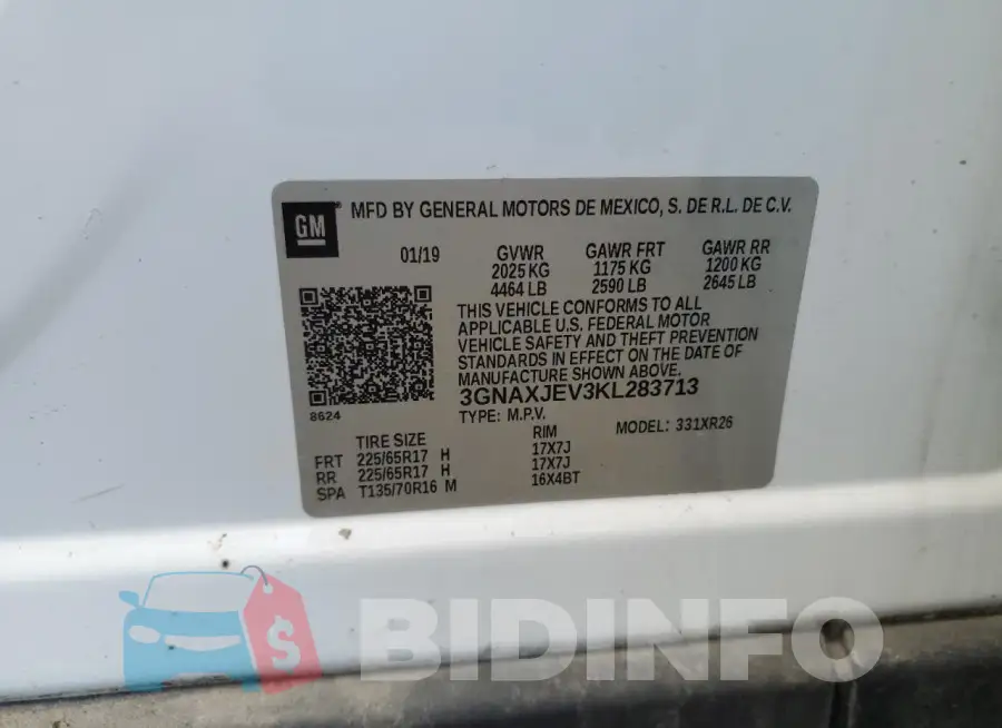 3GNAXJEV3KL283713 Photo# 13