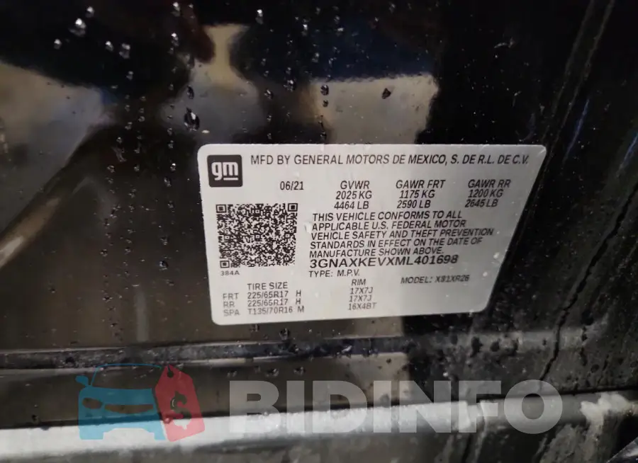 3GNAXKEVXML401698 Photo# 14