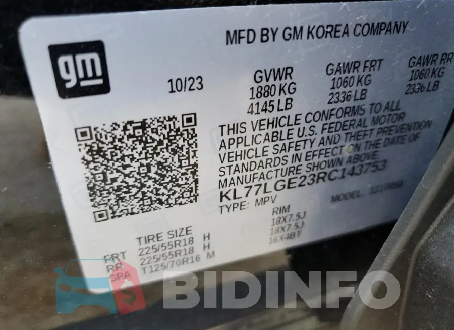 KL77LGE23RC143753 Photo# 13