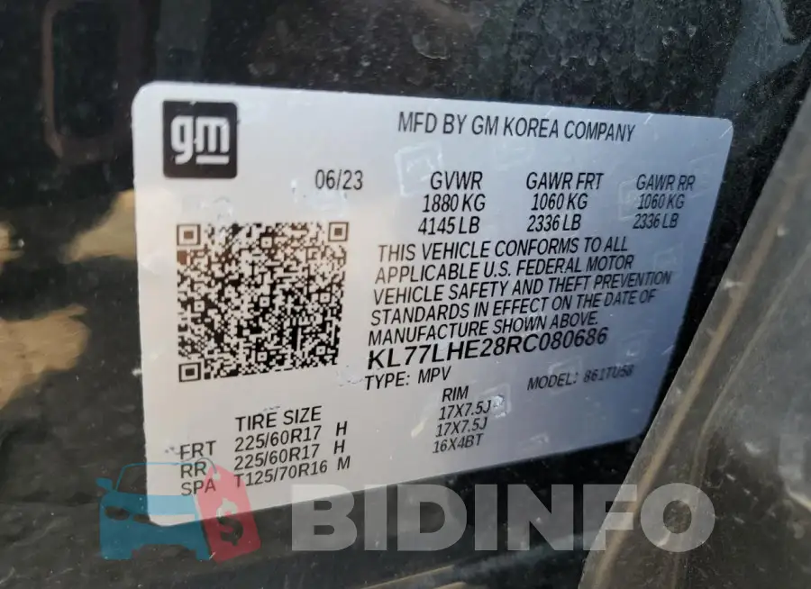 KL77LHE28RC080686 Photo# 13