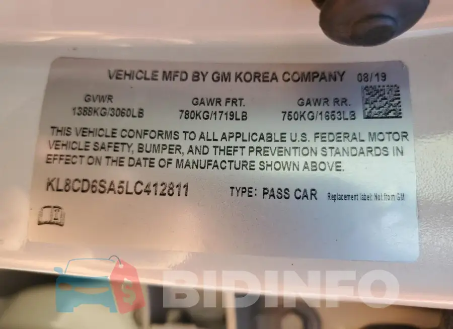 KL8CD6SA5LC412811 Photo# 12