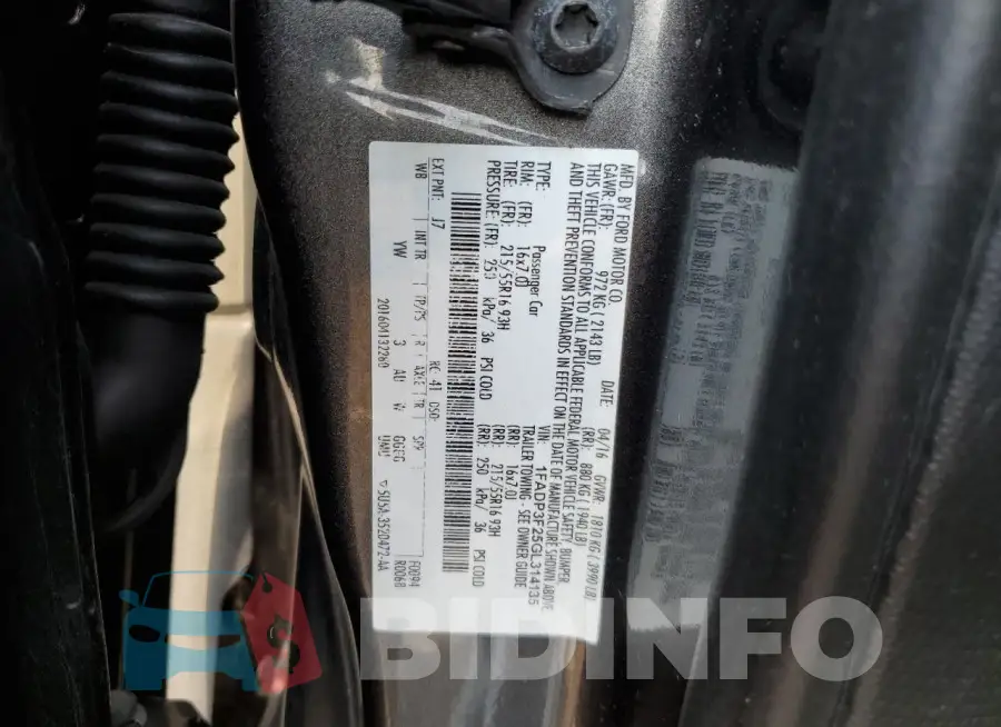 1FADP3F25GL314135 Photo# 13