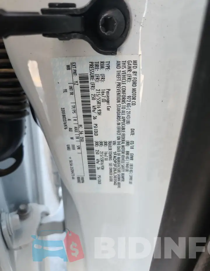1FADP3F28JL303542 Photo# 13