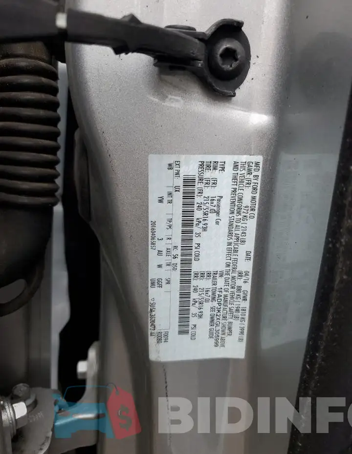 1FADP3K2XGL305999 Photo# 13