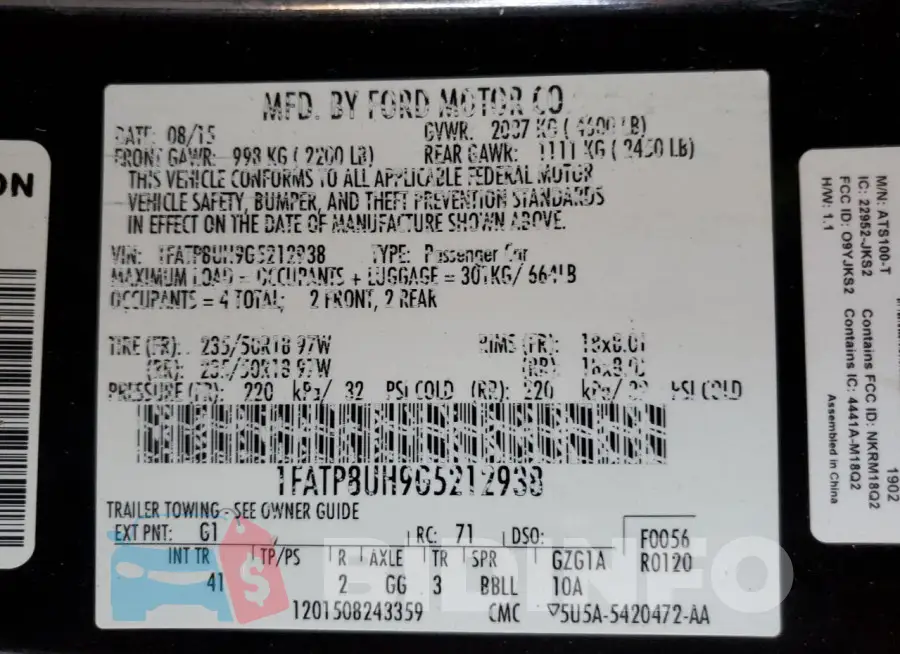 1FATP8UH9G5212938 Photo# 12