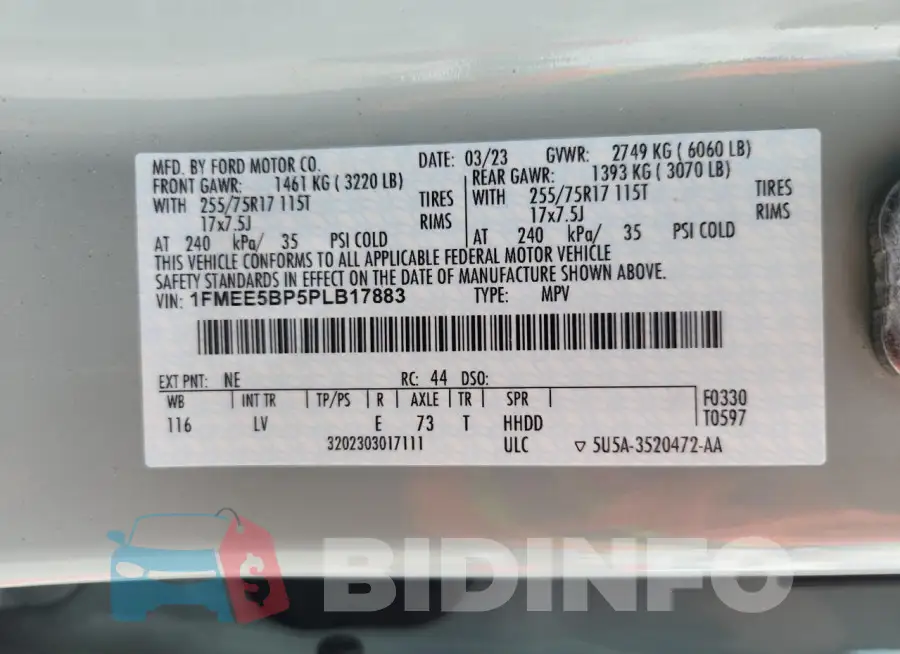 1FMEE5BP5PLB17883 Photo# 13