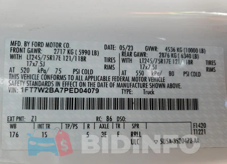 1FT7W2BA7PED04079 Photo# 12