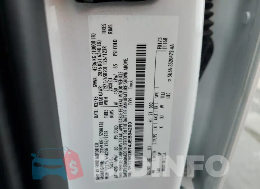 1FT7W2BT4JEB94200 Photo# 13