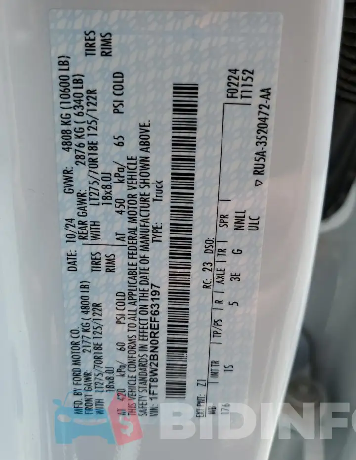 1FT8W2BN0REF63197 Photo# 13