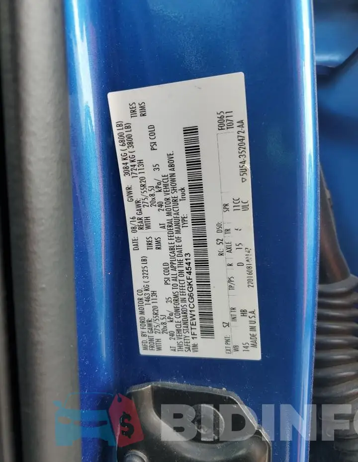 1FTEW1CG6GKF45413 Photo# 12