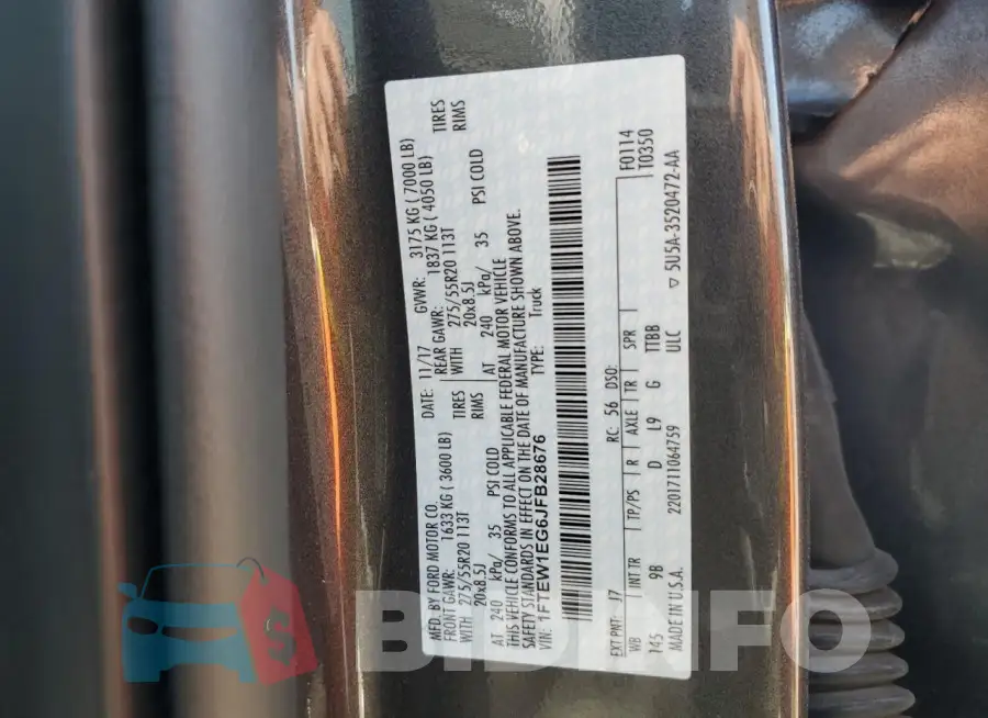 1FTEW1EG6JFB28676 Photo# 12