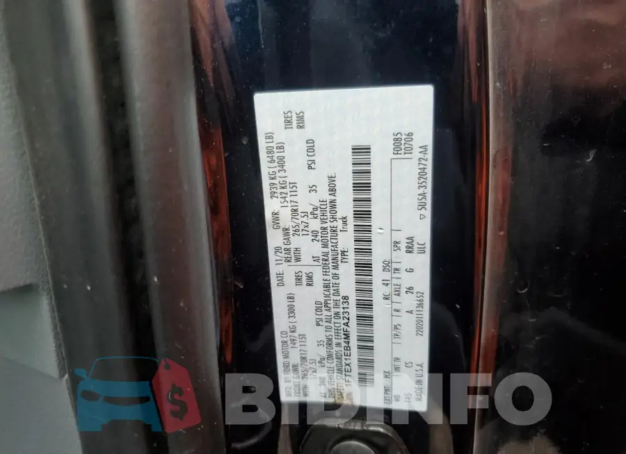 1FTEX1EB4MFA23138 Photo# 12