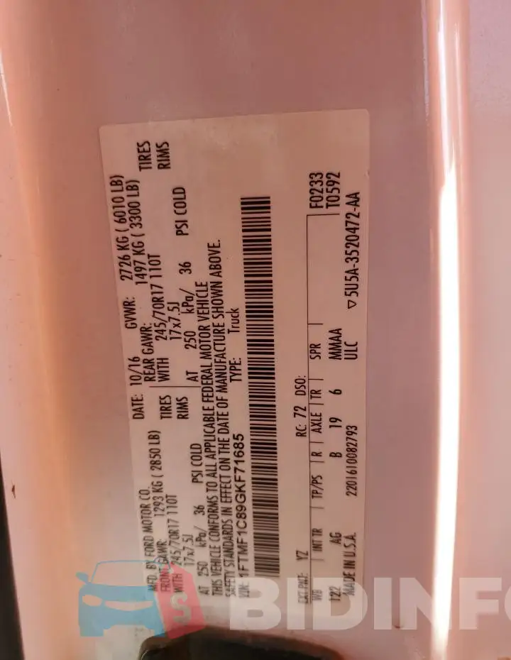 1FTMF1C89GKF71685 Photo# 12