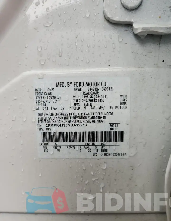 2FMPK4J90NBA12213 Photo# 13