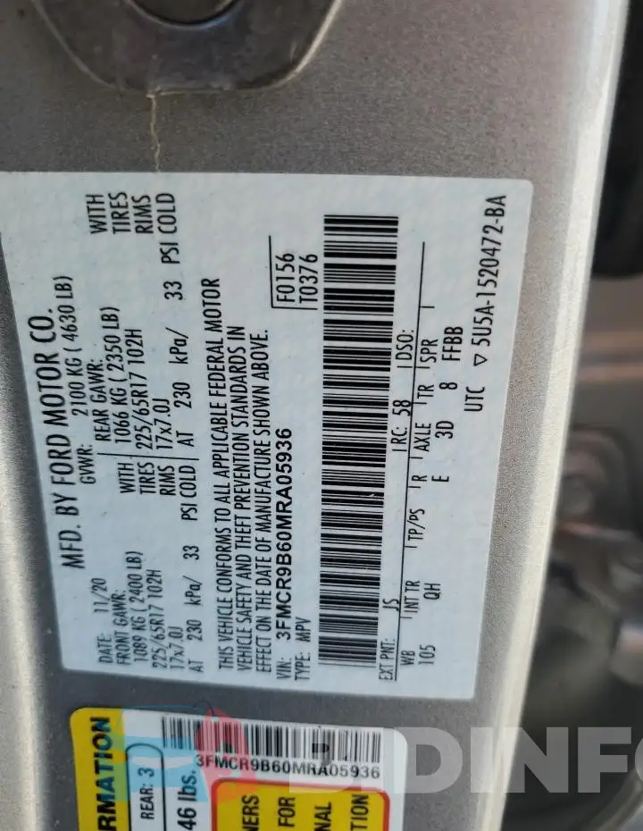 3FMCR9B60MRA05936 Photo# 13