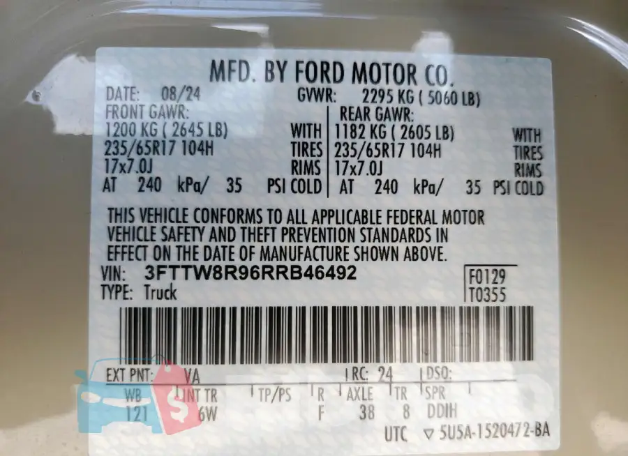 3FTTW8R96RRB46492 Photo# 12