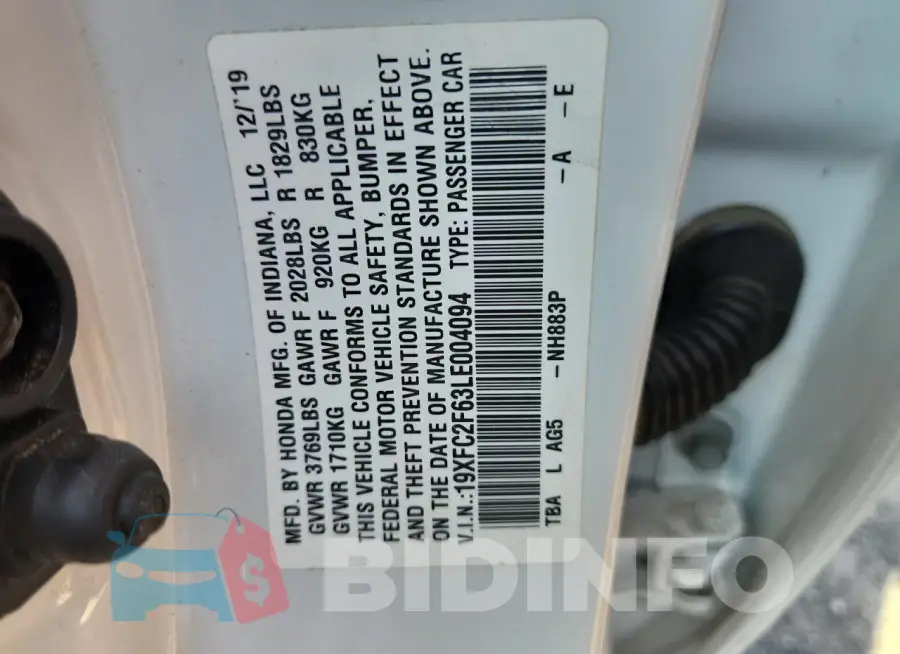 19XFC2F63LE004094 Photo# 12