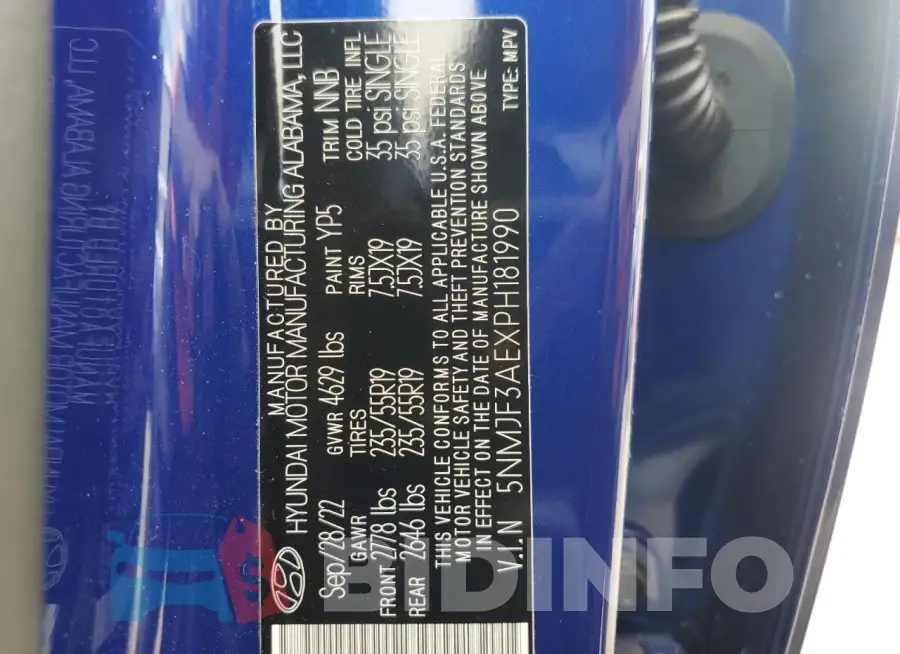 5NMJF3AEXPH181990 Photo# 13