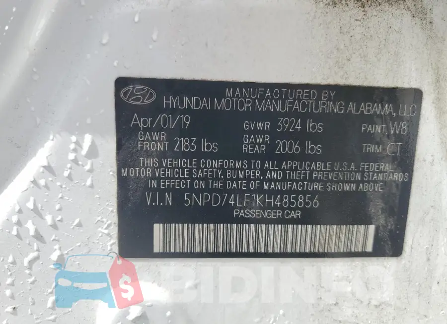5NPD74LF1KH485856 Photo# 12