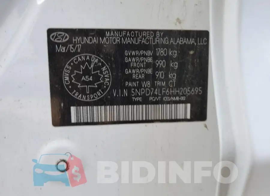 5NPD74LF6HH205695 Photo# 12