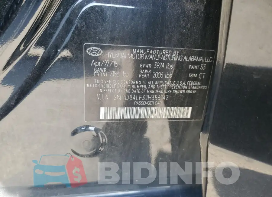 5NPD84LF3JH356142 Photo# 12
