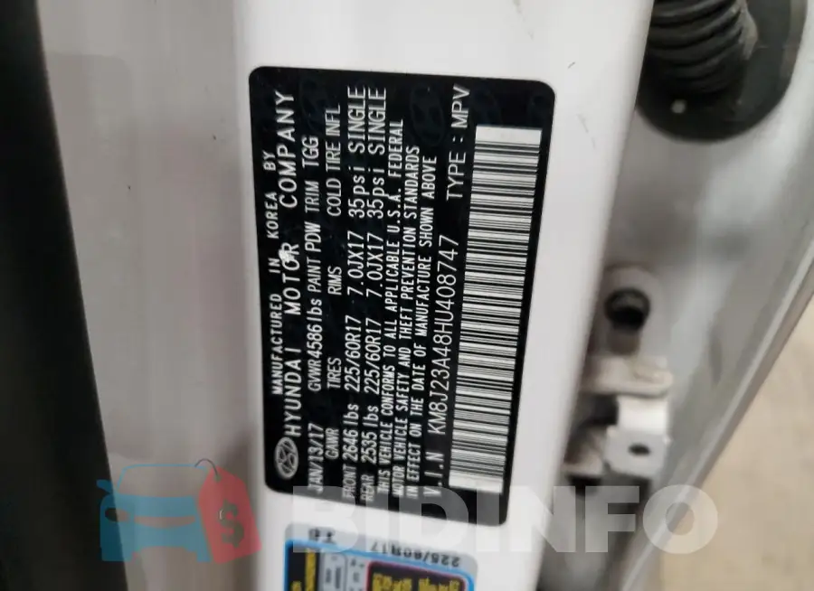 KM8J23A48HU408747 Photo# 13