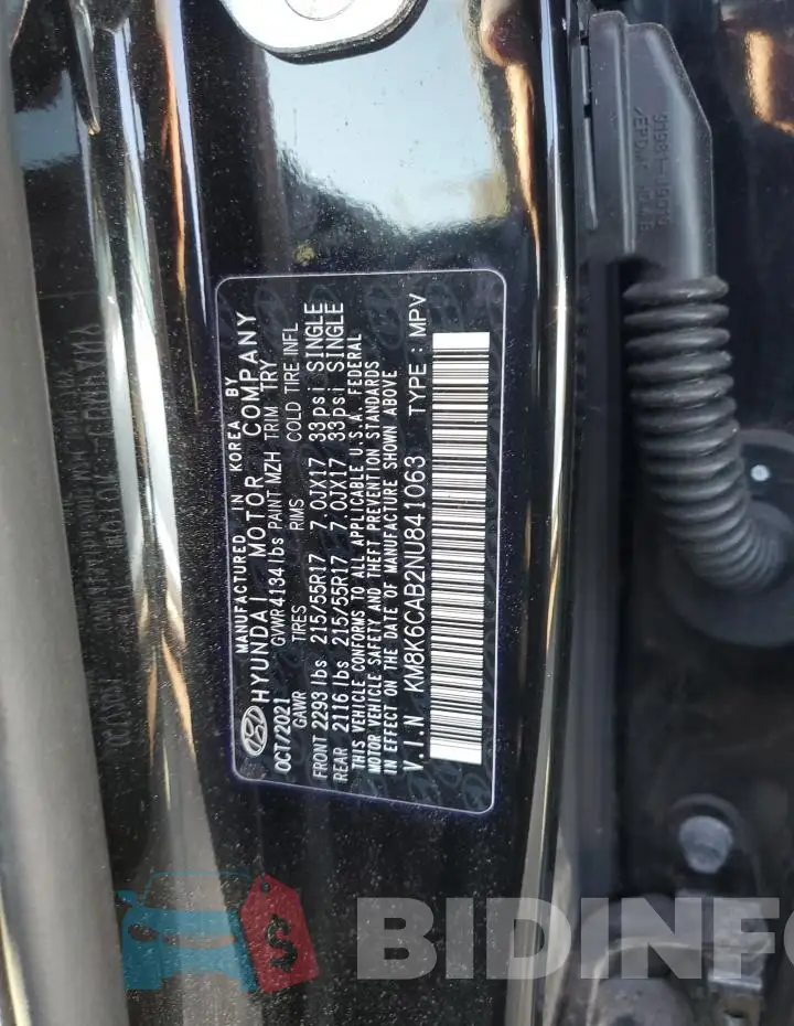 KM8K6CAB2NU841063 Photo# 14