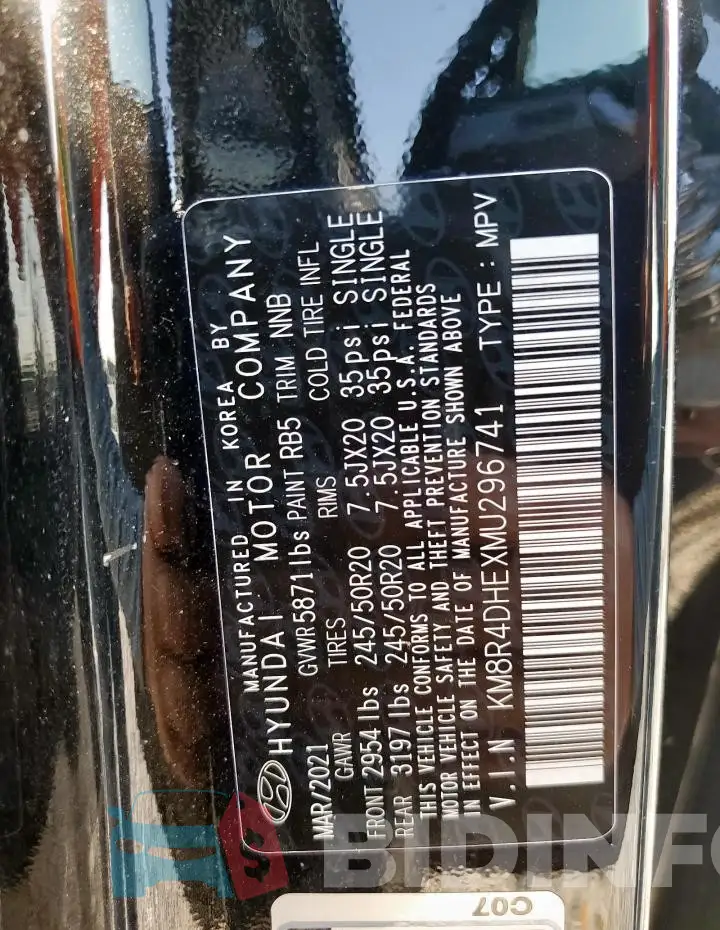KM8R4DHEXMU296741 Photo# 14