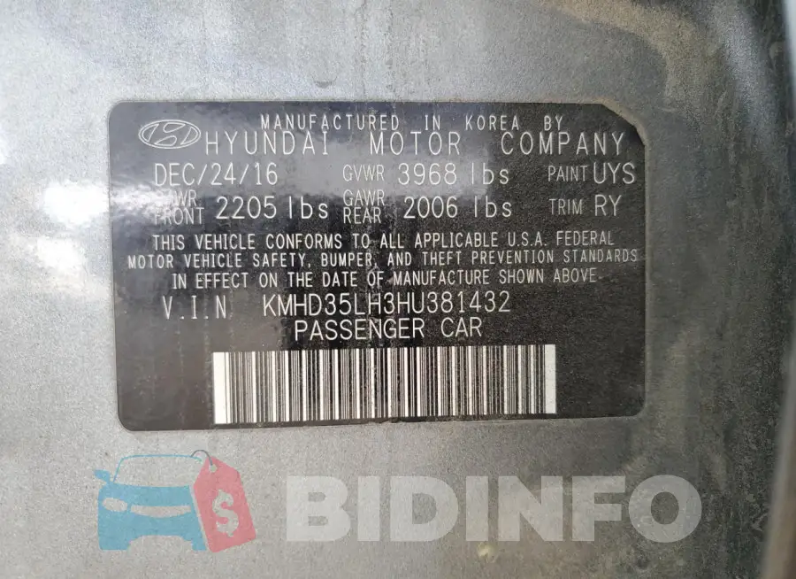 KMHD35LH3HU381432 Photo# 13