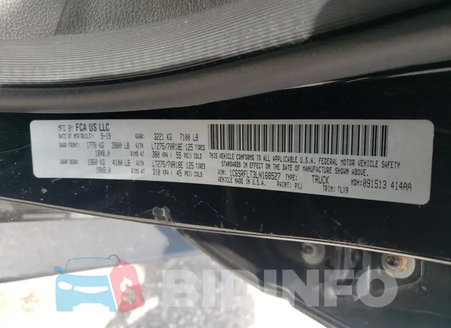 1C6SRFLT3LN168527 Photo# 12
