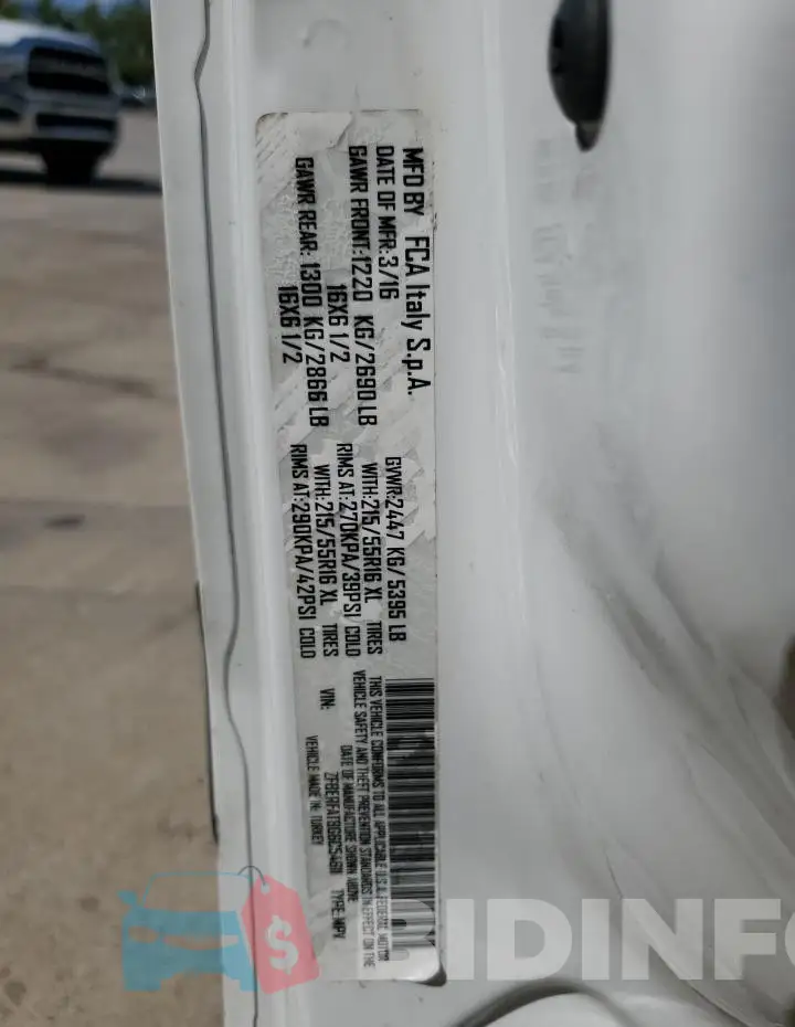 ZFBERFAT8G6C54611 Photo# 14