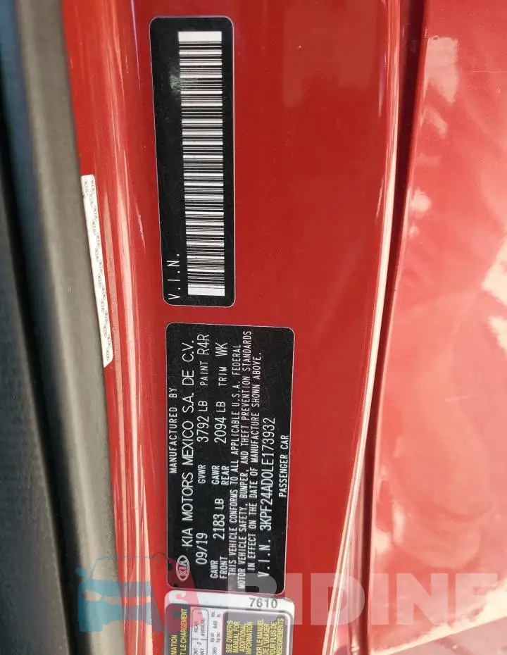 3KPF24AD0LE173932 Photo# 12