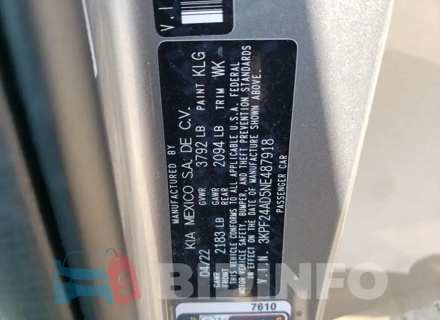 3KPF24AD5NE487918 Photo# 12