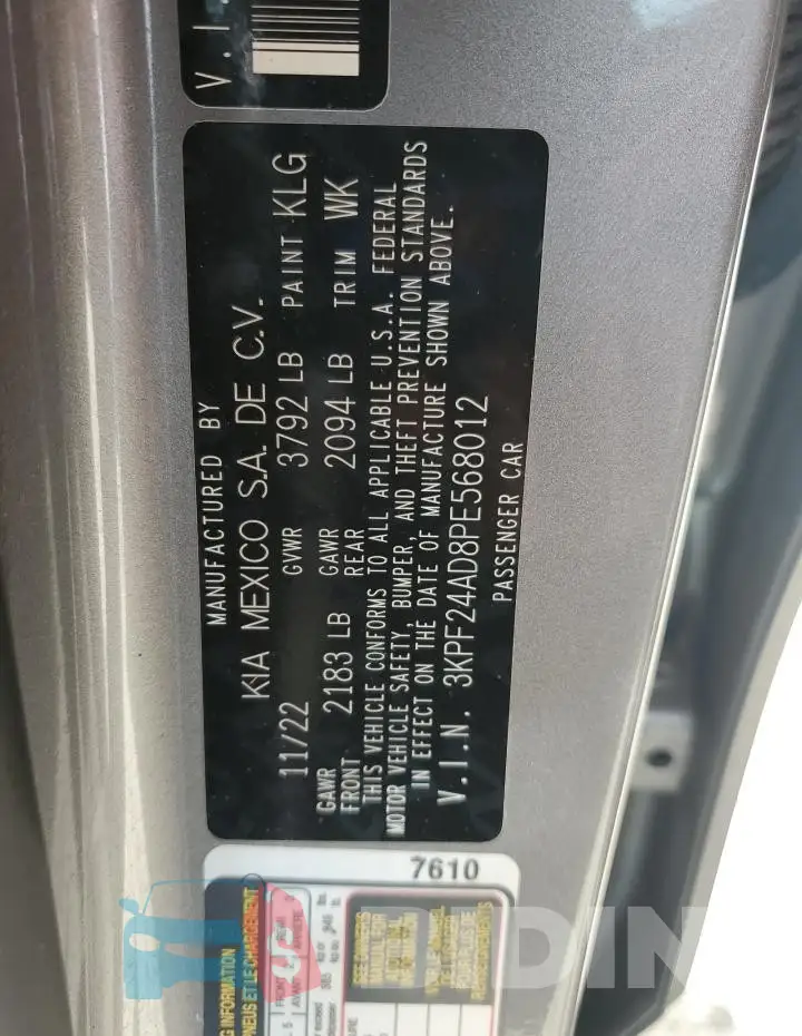 3KPF24AD8PE568012 Photo# 12