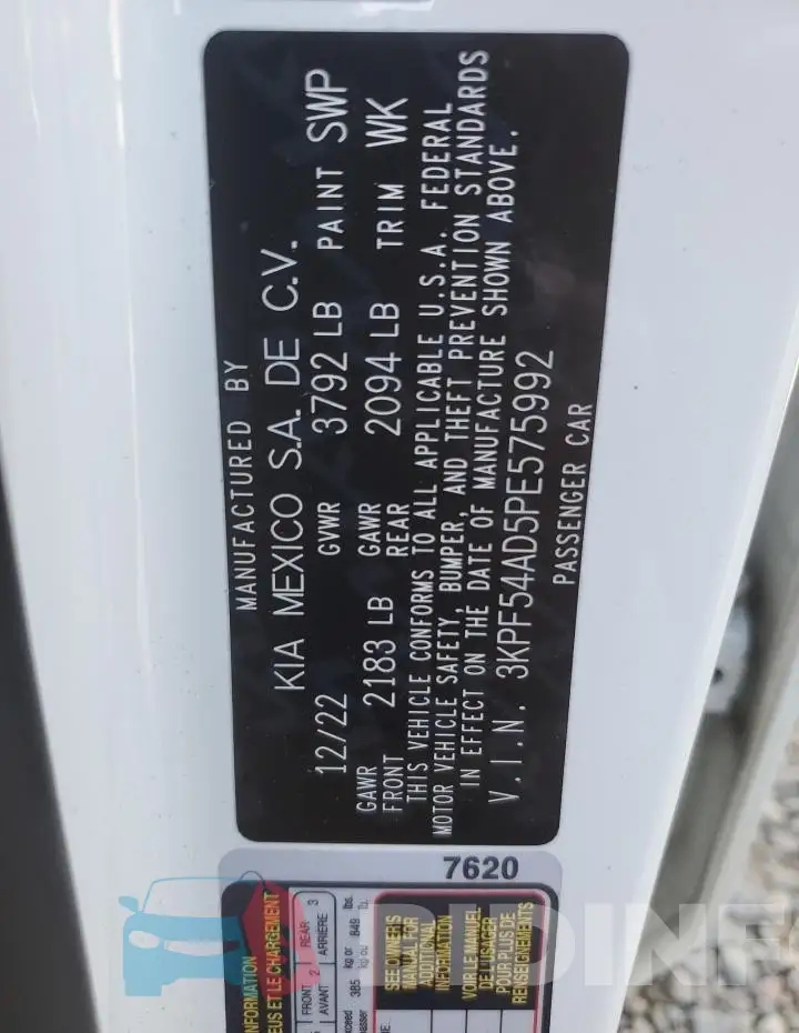 3KPF54AD5PE575992 Photo# 12