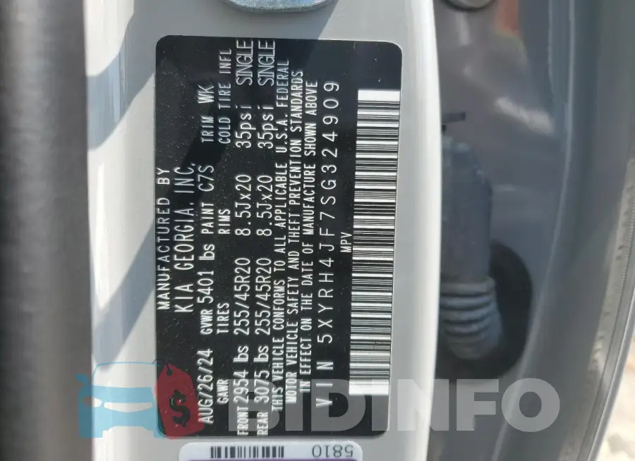 5XYRH4JF7SG324909 Photo# 13