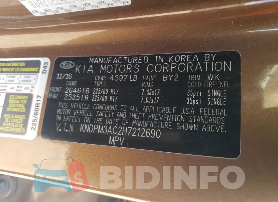 KNDPM3AC2H7212690 Photo# 13