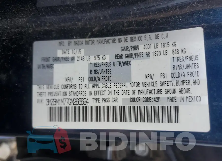3MZBM1M77GM266694 Photo# 12