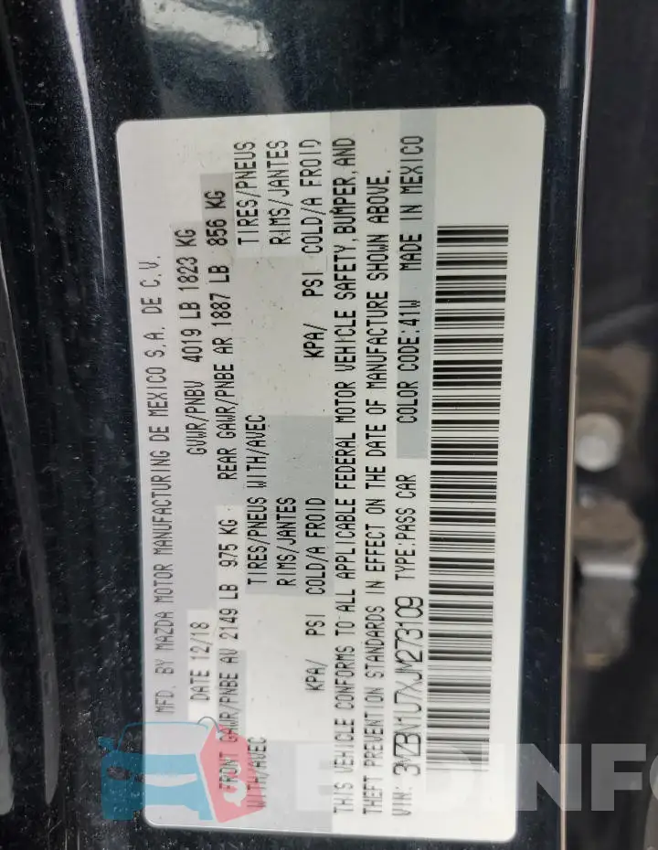 3MZBN1U7XJM273109 Photo# 12