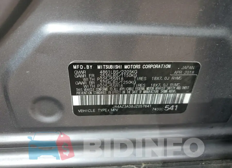 JA4AZ3A38JZ057641 Photo# 12