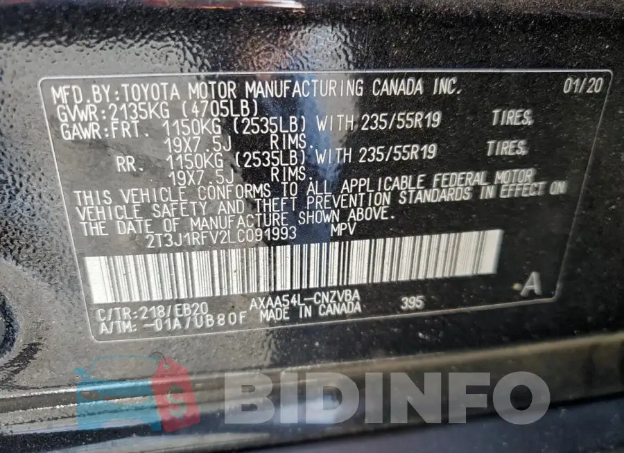 2T3J1RFV2LC091993 Photo# 13