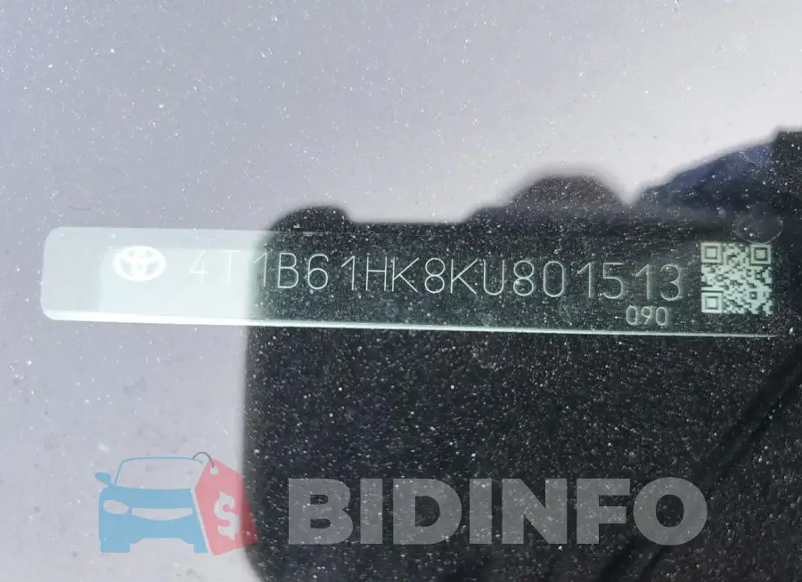 4T1B61HK8KU801513 Photo# 12