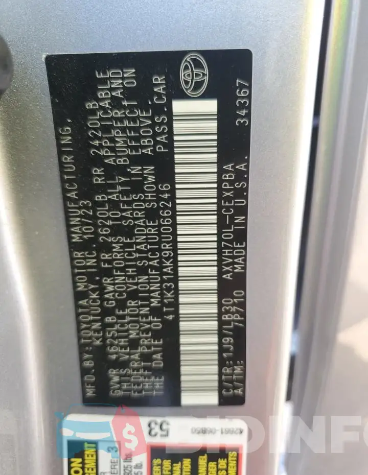 4T1K31AK9RU066246 Photo# 13