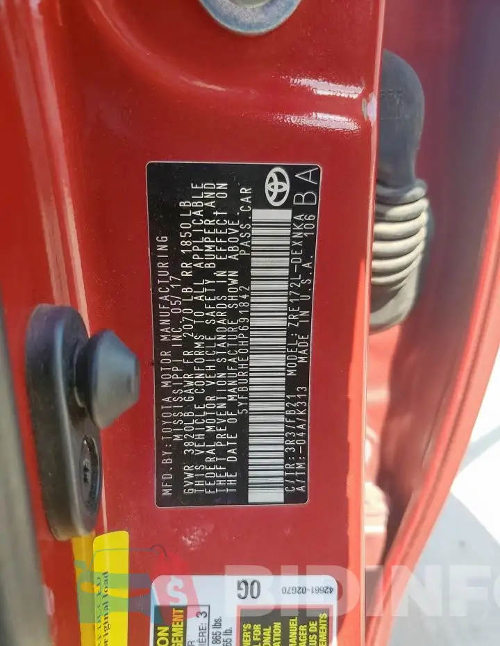 5YFBURHE0HP691842 Photo# 12